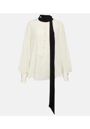 Victoria Beckham Tie-neck silk blouse