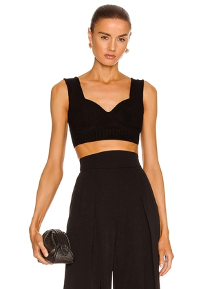 ALAÏA Fitted Bustier Top in Noir - Black. Size 36 (also in ).