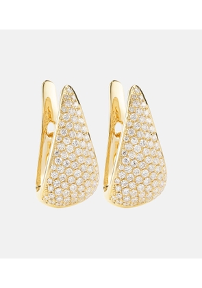 Anita Ko Claw 18kt gold earrings with diamonds