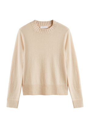 Chinti & Parker Wool-Cashmere Cropped Sporty Sweater
