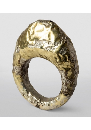 Parts Of Four Gold-Plated Sterling Silver Tall Mountain Ring