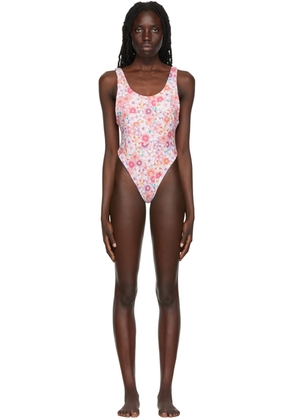 Reina Olga Pink Nylon One-Piece Swimsuit