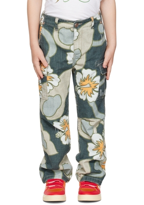 ERL Kids Gray Graphic Cargo Pants