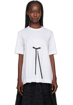 Simone Rocha White A-Line T-Shirt