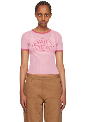 Brain Dead Pink Worldwide T-Shirt