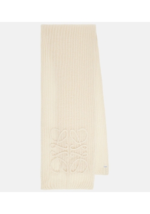 Loewe Anagram open-knit mohair-blend scarf
