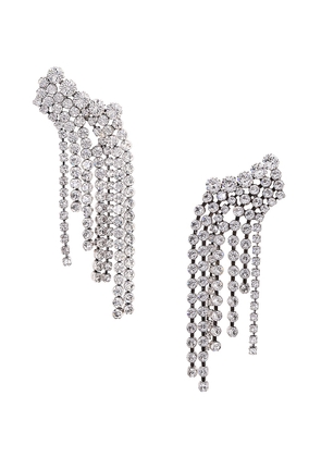 Isabel Marant Fringe Earrings in Transparent & Silver - Metallic Silver. Size all.