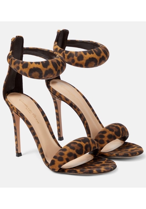 Gianvito Rossi Bijoux leopard-print leather sandals