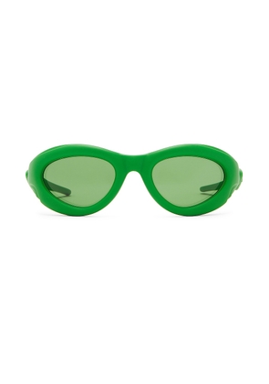Bottega Veneta BV1162S Sunglasses in Solid Green - Green. Size all.