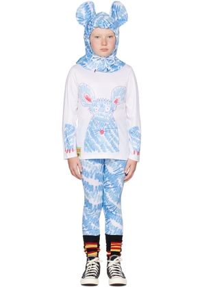 Chopova Lowena SSENSE Exclusive Kids White & Blue Fuzzy Mouse Costume