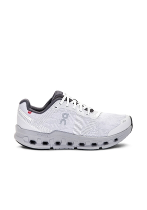 On Cloudgo Sneaker in White & Glacier - Light Grey. Size 5 (also in 5.5, 6, 6.5).