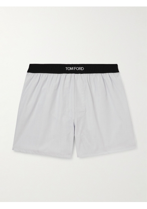 TOM FORD - Cotton Boxer Shorts - Men - Gray - S