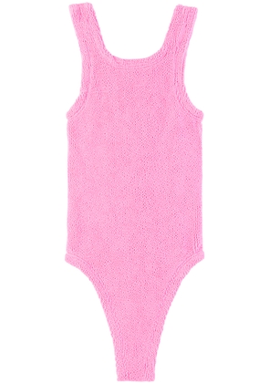 Hunza G Kids Pink Classic One-Piece Swimsuit