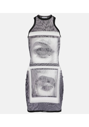 Jean Paul Gaultier Printed mesh tank top