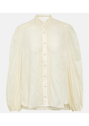 Zimmermann Halliday lace-trimmed cotton shirt