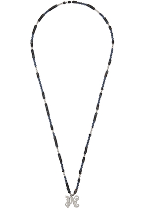 Palm Angels Navy 'PA' Monogram Necklace