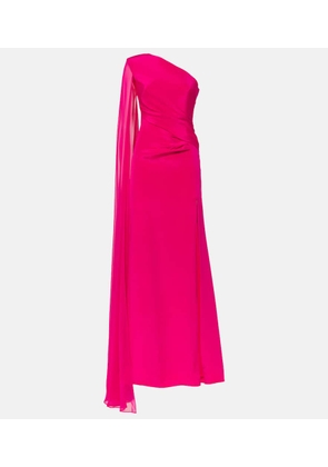 Roland Mouret Asymmetic silk chiffon gown