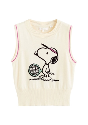 Chinti & Parker Cotton Snoopy Tennis Knitted Tank Top