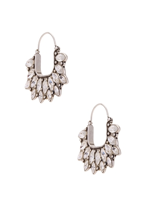 Isabel Marant Boucle D'oreill Earrings in Transparent & Silver - Metallic Silver. Size all.
