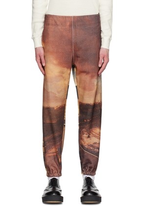 UNDERCOVER Brown Printed Sweatpants