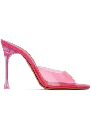 Amina Muaddi Pink Alexa Glass Slipper 105 Heeled Sandals
