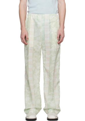 young n sang Green Floral Trousers