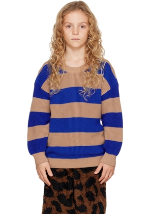 Daily Brat Kids Blue & Brown Charlie Sweater