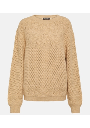 Loro Piana Crochet cashmere sweater