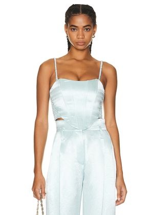 MARIANNA SENCHINA Bustier Top in Turquoise - Baby Blue. Size L (also in S, XS).