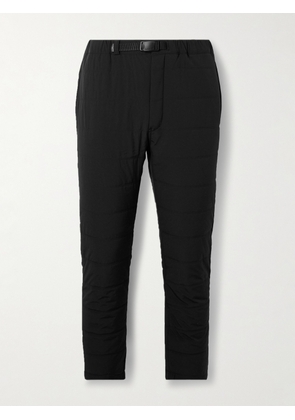 Snow Peak - Tapered Belted Quilted Primeflex™ Shell Trousers - Men - Black - S