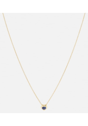 Octavia Elizabeth 18kt gold necklace with blue sapphire