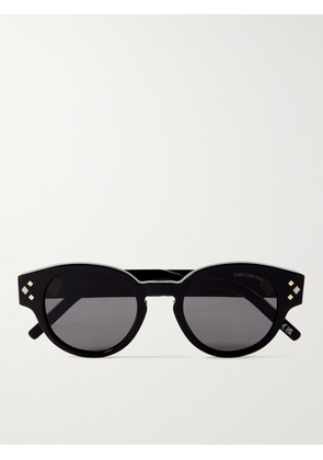 Dior Eyewear - Diamond R2I Acetate and Silver-Tone Round-Frame Sunglasses - Men - Black