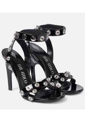 The Attico Cosmo embellished patent sandals
