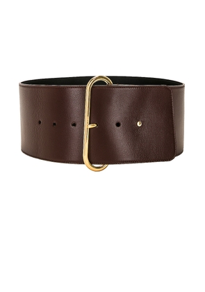 Saint Laurent Wide Belt in Penny X Patch - Brown. Size 70 (also in 80, 85).