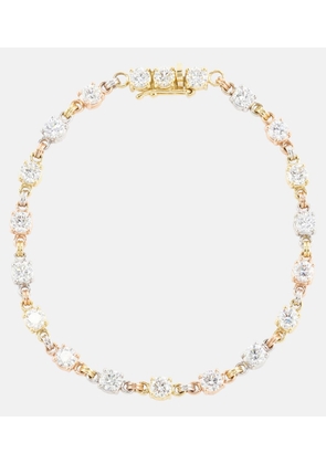 Spinelli Kilcollin Aysa 18kt yellow, rose, and white gold tennis bracelet with diamonds
