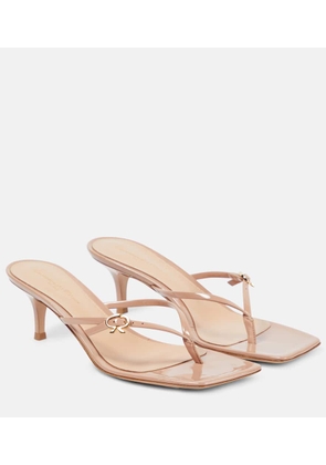 Gianvito Rossi Patent leather thong sandals