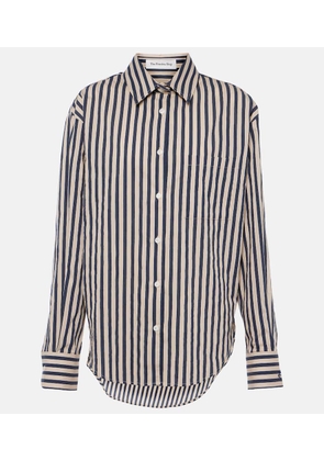 The Frankie Shop Striped cotton-blend shirt