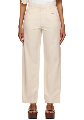 See by Chloé Off-White Pleated Jeans