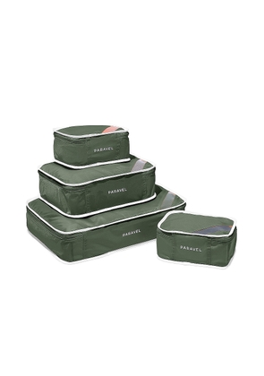 Paravel Packing Cube Quad in Safari Green - Green. Size all.
