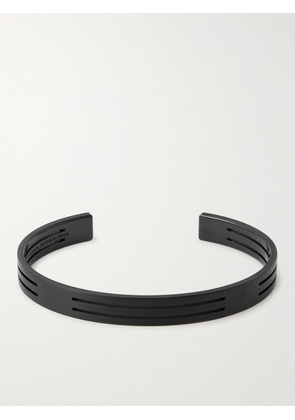 Le Gramme - 8g Punched Ribbon Recycled-Titanium Cuff - Men - Black - M
