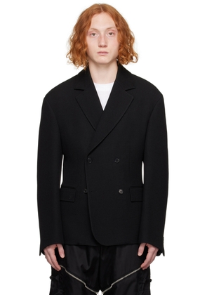 Off-White Black Double-Breasted Blazer
