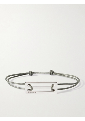 Le Gramme - 2.5g Cord and Sterling Silver Bracelet - Men - Silver