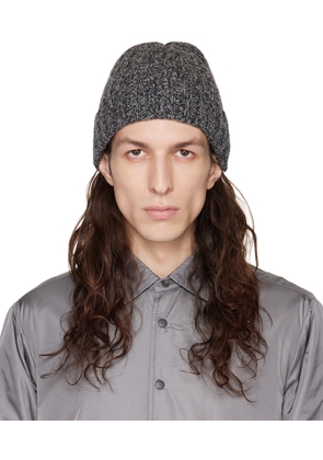 ASPESI Gray Ribbed Beanie