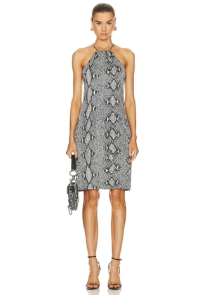 gucci Gucci Snakeskin Print Dress in Brown - Grey. Size all.