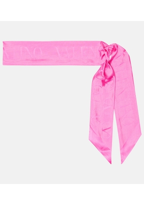 Valentino Logo silk scarf