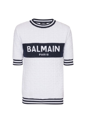 Balmain Wool-Cotton Logo T-Shirt