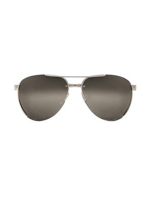 Prada Aviator Frame Sunglasses in Black And Grey - Black. Size all.