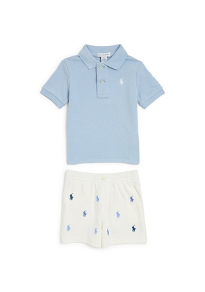 Ralph Lauren Kids Polo Shirt And Shorts Set (3-24 Months)