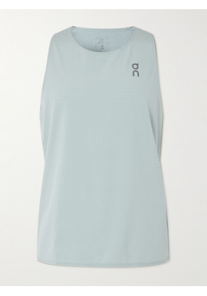 ON - Race Slim-Fit Logo-Print Perforated Stretch-Jersey Tank Top - Men - Blue - S