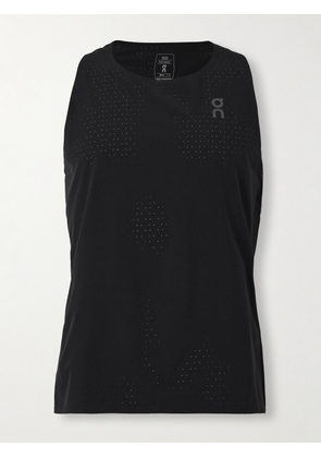 ON - Race Logo-Print Perforated Stretch-Jersey Tank Top - Men - Black - S